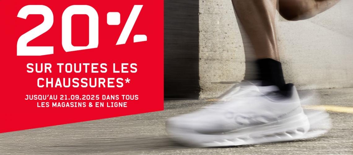20% SUR TOUTES LES CHAUSSURES*