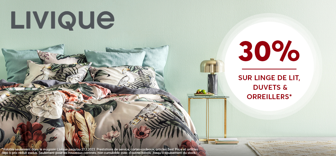 Promotion literie chez livique
