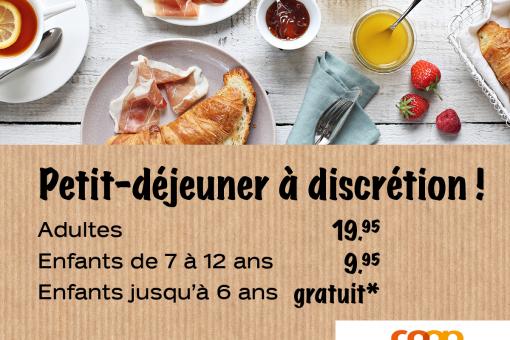 Petit-déjeuner au restau Coop!