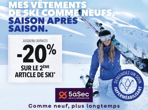 Soin imperméabilisant jusqu'au 30 avril 2025
