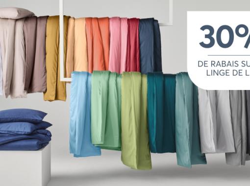 30% de rabais sur le linge de lit chez Livique