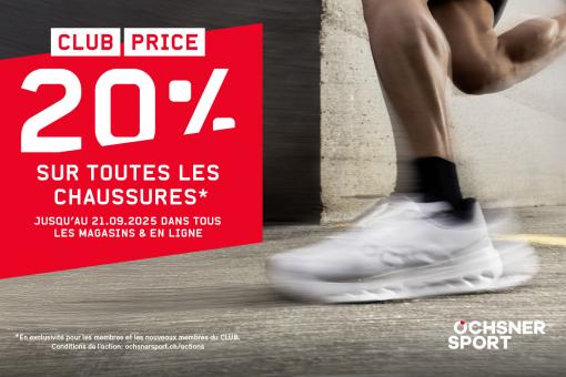 20% SUR TOUTES LES CHAUSSURES*