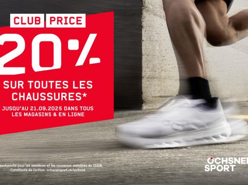 20% SUR TOUTES LES CHAUSSURES*