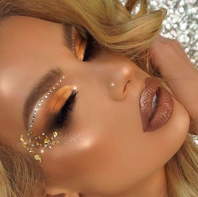 pierres brillantes maquillage festivals