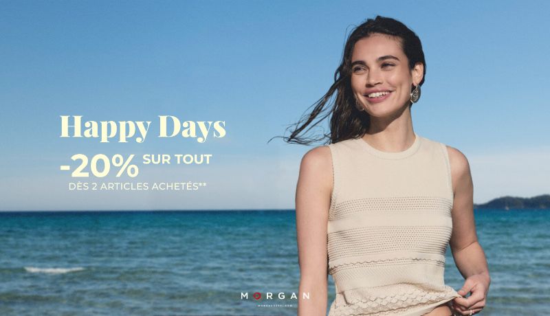 Du 1er août au 11 août, profitez d'une réduction de -20% sur toute la gamme Morgan à Signy Centre.